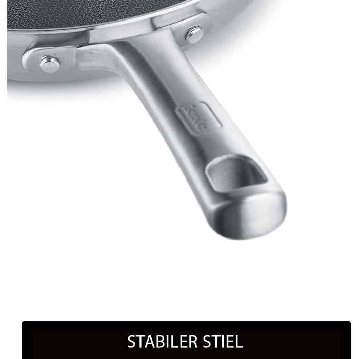 Wok Berndes Tricion Resist 26 см з кришкою, 3,4 л, антипригарний, для всіх плит, індукція