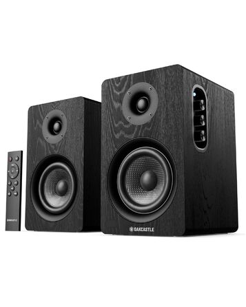 Акустична система Oakcastle BK100 Bluetooth 5.4, 60 Вт 2.0 полочні HiFi колонки для телевізора з HDMI ARC та ПК для геймінгу, з пультом керування (Чорний)