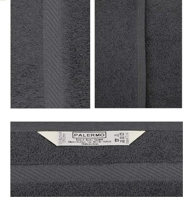 Набір рушників Betz PALERMO 12 шт, 100% бавовна, антрацит, 50x100 см