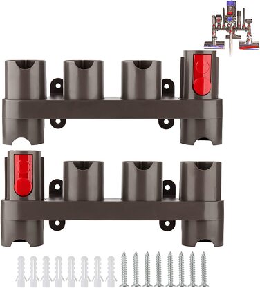 Кріплення-органайзер для аксесуарів Dyson Gen5, V15, V12, V11, V10, V8, V7 – тримач для насадок (10 гнізд, 2 шт)