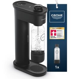 Сифон для газування води GROHE Blue Fizz Starter Set, 3 рівні газування, пляшка 0.85л, чорний (31943K00)