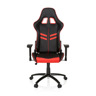 Ігрове крісло / Офісне крісло LEAGUE PRO Штучна шкіра Чорний / Червоний HJH OFFICE
