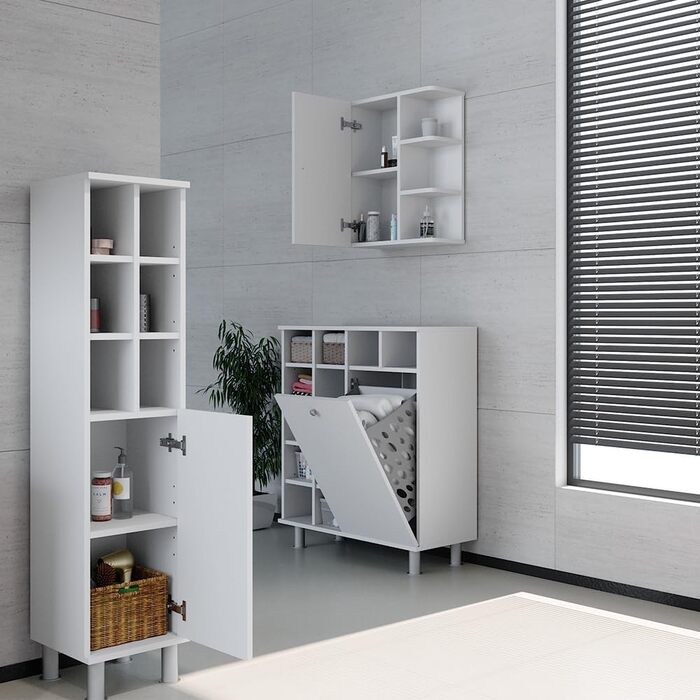 Шафа для ванної Vicco Fynn, біла, 78.4 x 91.6 см