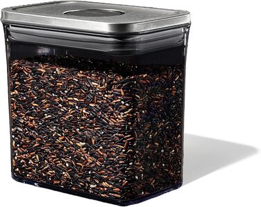 OXO SteeL прямокутний контейнер для зберігання продуктів 1,6 л, герметичний, із кришкою, нержавіюча сталь