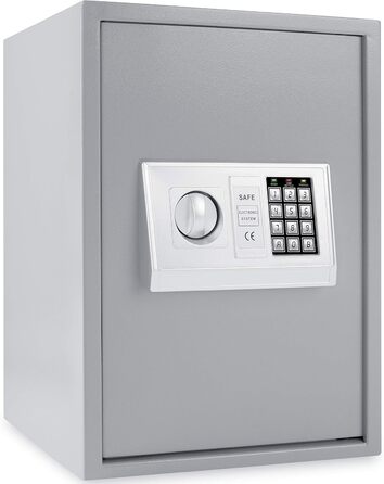 Електронний сейф KESSER 50x35x34,5 см, подвійний замок, товщина дверей 4 мм, настінний, з підсвічуванням, чорний, для документів