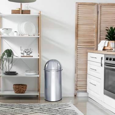Сміттєвий кошик PUSH 35Л, хром, серія OFFICE
