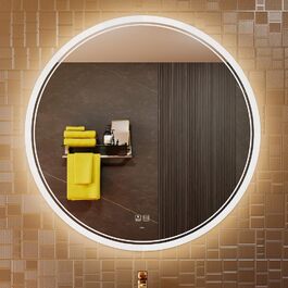 LED дзеркало для ванної кімнати KWW з регулюванням кольору, протитуманне, диммируване (60x60 см)