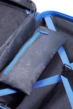 Дорожня валіза American Tourister Mickey Clouds Spinner S, розширювана, 55 см, 38/45 л, синя (Mickey Tranquil Blue), ручна поклажа