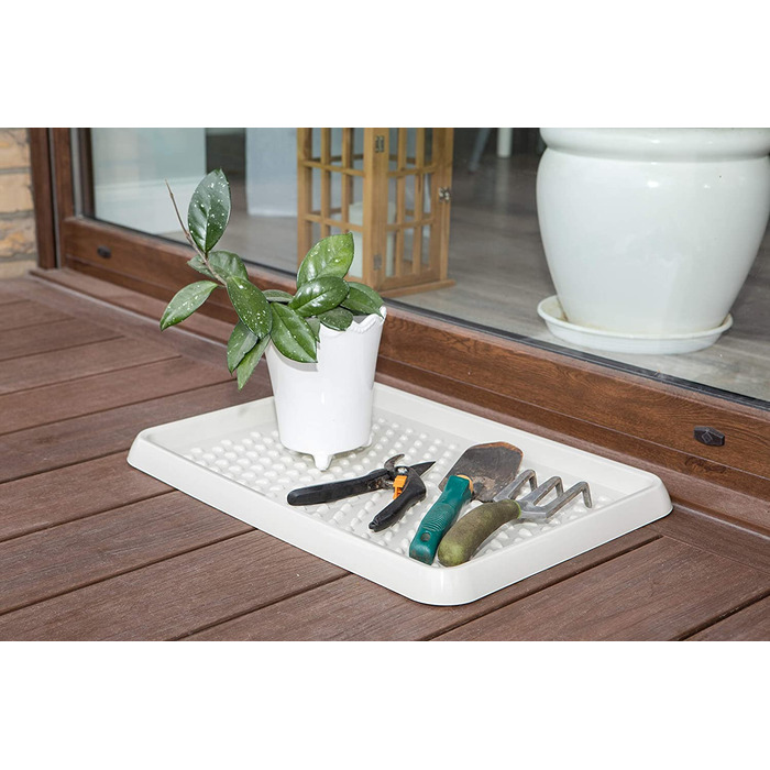 Пластикова полиця для взуття BranQ Home Essential, кремова, 2 шт.