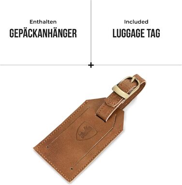 Шкіряна дорожня сумка Berliner Bags Oslo 50 л, водонепроникна, з відділенням для взуття, для чоловіків і жінок