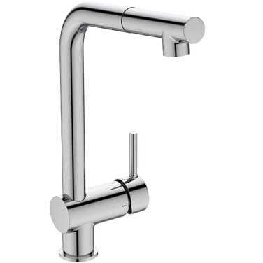 Змішувач кухонний Ideal Standard Alero з висувним душем, поворотний 360°, економний (12 л/хв), хром (361 мм)