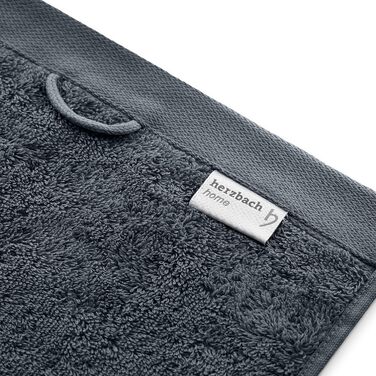 Рушники Herzbach Home Premium 50x100 см, 2 шт, антрацит — м'які, високоякісні, 100% бавовна