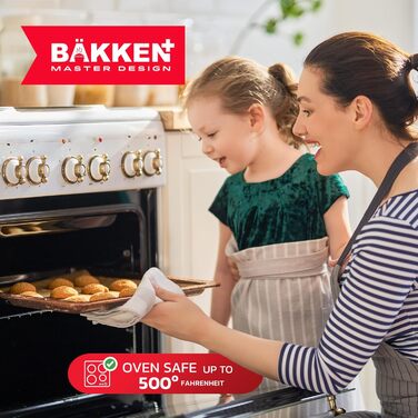 Набір кухонного посуду Bakken-Swiss 20 предметів з гранітним антипригарним покриттям - для всіх типів плит та духовки (мармуровий коричневий)