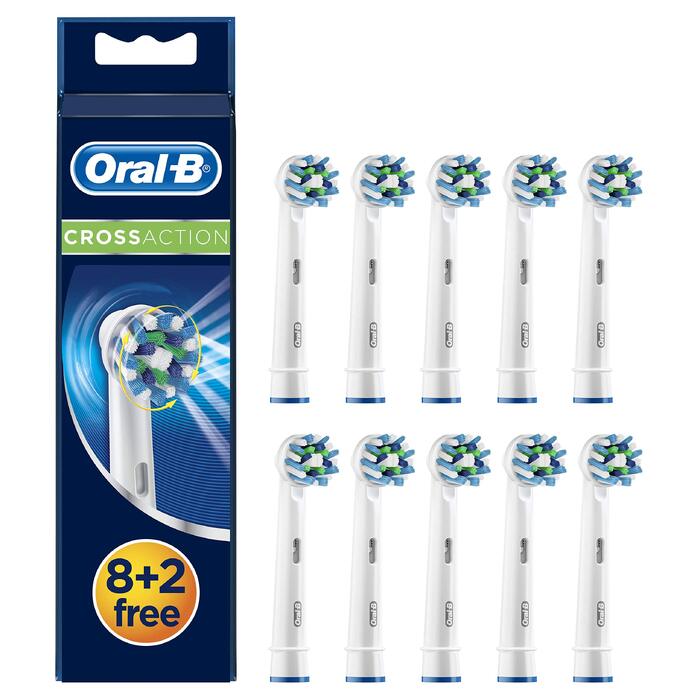 Набір змінних насадок для електричної зубної щітки Oral-B CrossAction, 10 шт (8+2), модель 2014