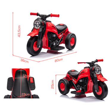 Електромотоцикл Kinder, 6V - дитячий мотоцикл з музикою та звуками бульбашок, швидкість 2,5-3 км/год, для дітей 2-5 років