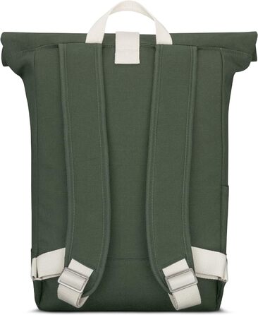 Рюкзак Johnny Urban Rolltop Adam Large для жінок і чоловіків, відділення для ноутбука 16'', міцний водовідштовхувальний бавовняний канвас, зелений