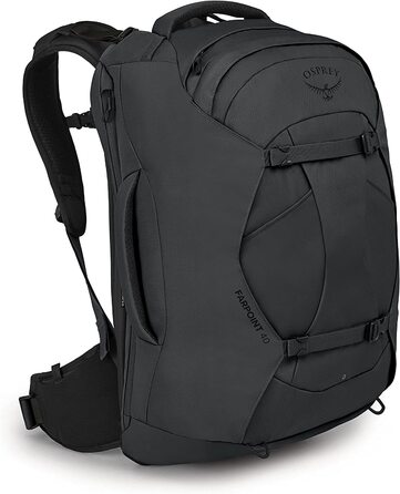 Чоловічий туристичний рюкзак Osprey Farpoint 40, тунельний сірий, універсальний розмір, для подорожей