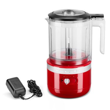 Бездротовий подрібнич для овочів та зелені KitchenAid KFCB519, 5 чашок, Empire Red