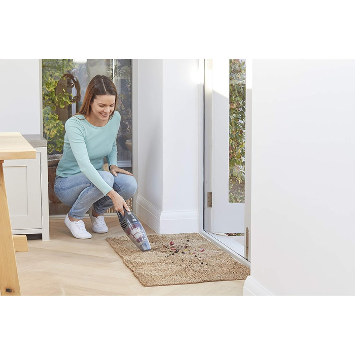 Автомобільний пилосос Black+Decker Dustbuster Flexi PD1200AV 12V, безмішковий, з гнучким шлангом, насадками та адаптером для прикурювача