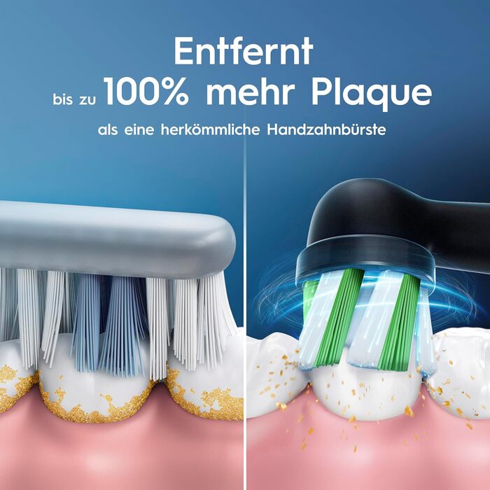 Електрична зубна щітка Oral-B Vitality Pro з 3 режимами чищення та насадкою Protect X Clean, чорна
