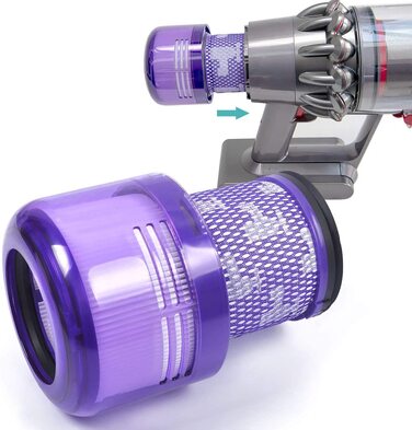 Фільтр KEEPOW для пилососа Dyson V11/V15, 2 шт., змінні HEPA-фільтри для моделей SV14, SV17, SV22 Absolute Animal Detect Extra Pro Torque Drive, 970013-02