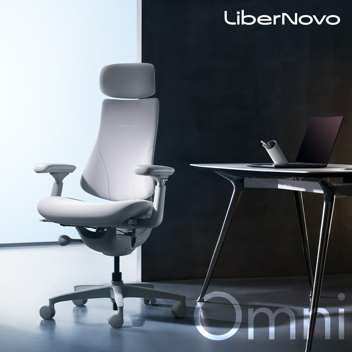 Крісло офісне ергономічне LiberNovo Omni Space Gray 48 см