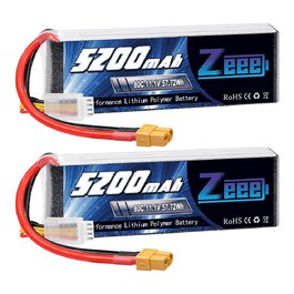 Акумулятор Zeee 3S LiPo 5200mAh 11.1V 80C з роз'ємом XT60 для RC моделей (набір 2 шт.)