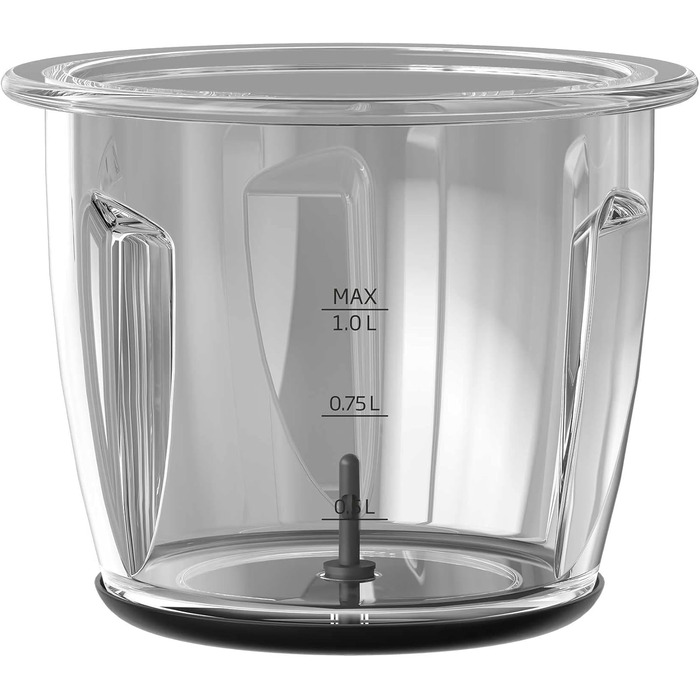 Подрібнювач Beko CHG81442BX 400 Вт, 2 леза з нержавіючої сталі, скляна чаша 1 л, 2 швидкості, нековзка основа, чорний