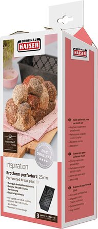 Форма для випікання хліба Kaiser Inspiration 25x11 см, антипригарна, для 750 г, перфорована, стійка до закваски