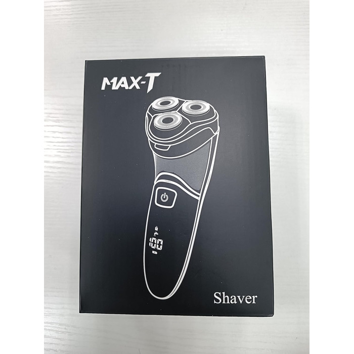 Електробритва MAX-T 3D ProSkin для чоловіків, LED-дисплей, вологе та сухе гоління, з тримером, акумуляторна, бездротова, чорна, подарунок для чоловіків