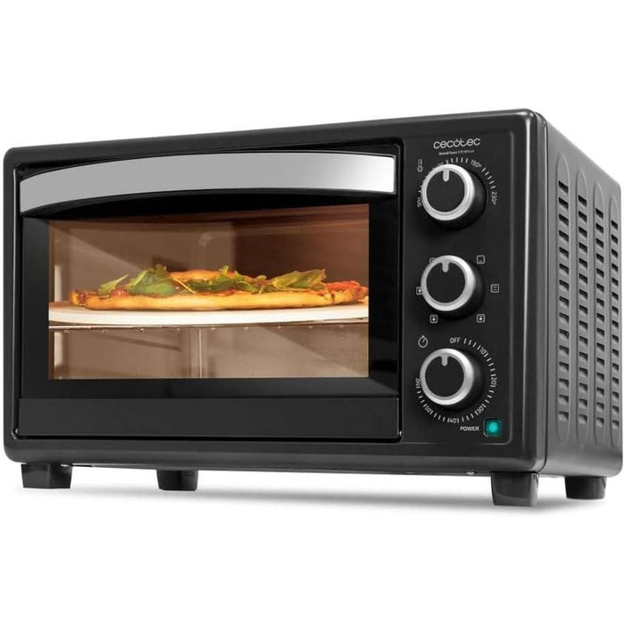Мультифурна Cecotec Bake&Toast 1090 Black: 1000 Вт, 26 л, таймер, регулювання температури до 230ºC, решітка-гриль, лопатка, комплект