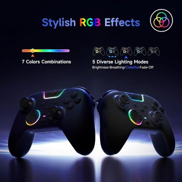 Бездротовий ігровий контролер EasySMX X05PRO для PC, Switch, Android, iOS — Hall Joysticks, тихі кнопки, програмовані клавіші, 1000mAh, Білий