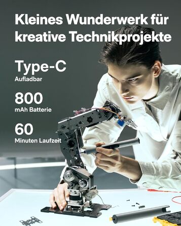 HOTO SNAPBLOQ™ S-A01 Міні-електричний шуруповерт: Набір прецизійних викруток з магнітним наконечником для ремонту телефонів, ноутбуків, окулярів та годинників