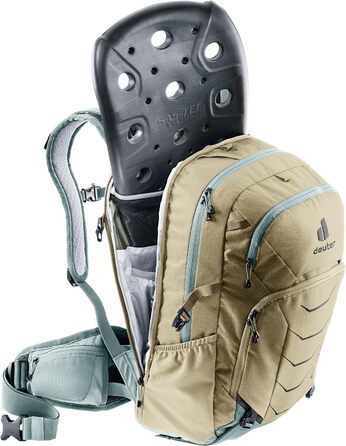 Жіночий велосипедний рюкзак Deuter Attack 18 SL з протектором, 18 л, колір Desert Sage