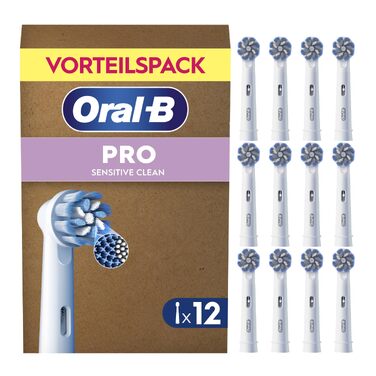 Смінні насадки для електричної зубної щітки Oral-B PRO Sensitive Clean, білі, 12 шт.