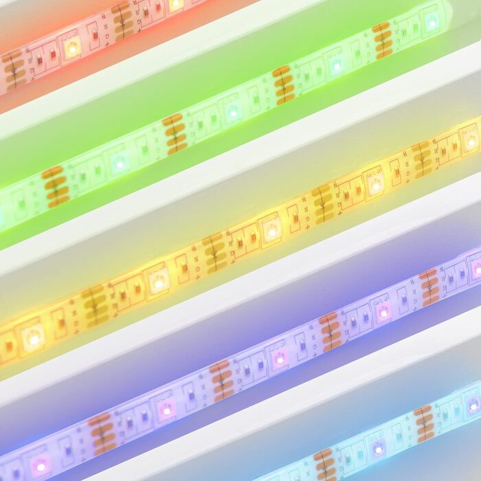 ТВ тумба ML-Design з дерева з LED підсвічуванням і скляною полицею, біла, без ручок, сучасна, 130x49x45 см, для вітальні