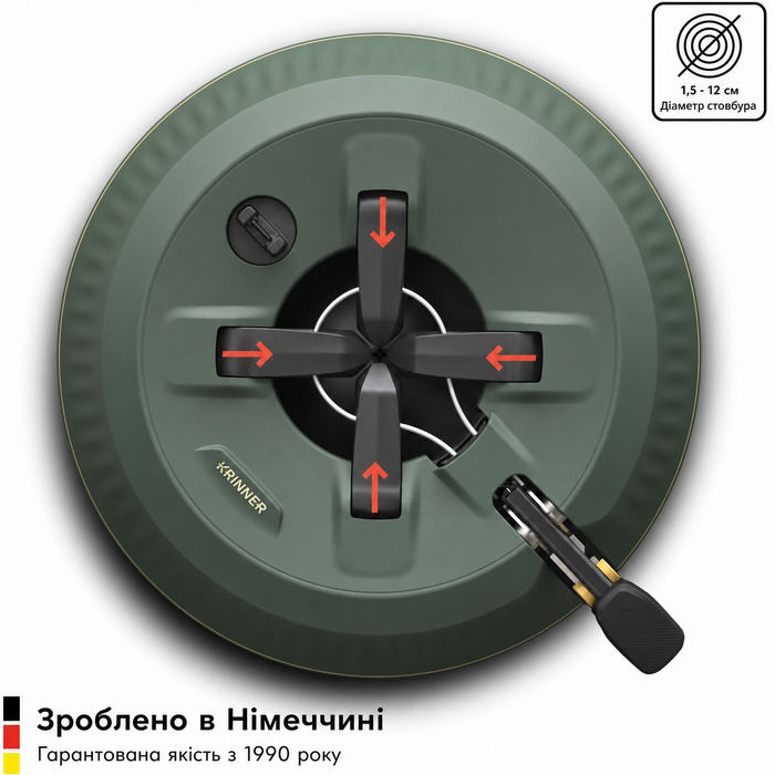 Підставка для ялинки KRINNER X-260 з педаллю та баком 3,5 л, для дерева до 2,6 м, Німеччина