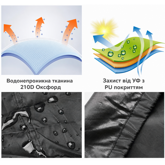Водонепроникний чохол для мотоцикла XXL з отвором для замка, 210D Оксфорд, для Harley-Davidson, Honda, Yamaha, Suzuki, Kawasaki, 265 см, стійкий до подряпин, для вулиці