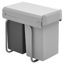 Вбудоване відро Wesco Double-Boy 2×15 л, антрацит-сірий