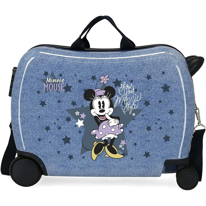 Дитяча валіза Disney Minnie Style синя 50x39x20 см, ABS, кодовий замок, 34 л, 1,8 кг, 4 колеса, ручна поклажа