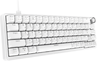 Дротова механічна клавіатура Ajazz AK690 Peach Mist Switch (AK690-PM-W)