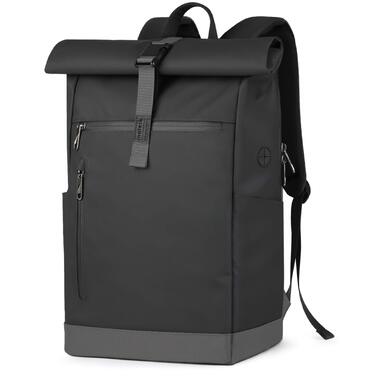 Розширюваний рюкзак Inateck RollTop 25-30Л для велосипеда та школи, чорний