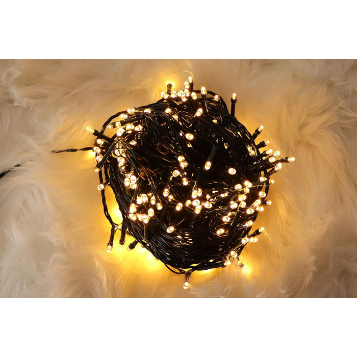 Гірлянда Gartenpirat 960 LED, тепле біле/бурштинове світло, для вулиці, 76 м, зелений кабель, таймер, пульт, режими, диммер