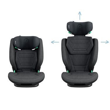 Дитяче автокрісло Maxi-Cosi RodiFix Pro² i-Size (100–150 см, 3.5–12 років) з ISOFIX, ClimaFlow та захистом G-CELL, Graphite