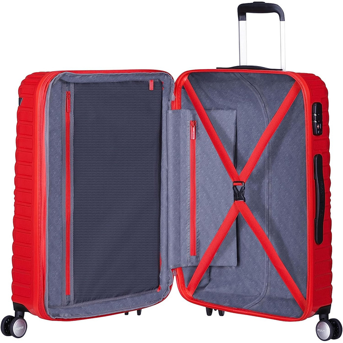 Валіза American Tourister Mickey Clouds, розширювана, 66 см, 63/70 л, червона, на колесах, середня