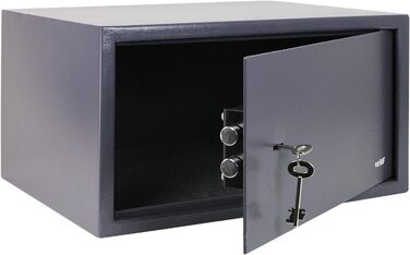 Сейф HMF 49217-11 з ключем, меблевий, антрацит, 31x17x25 см