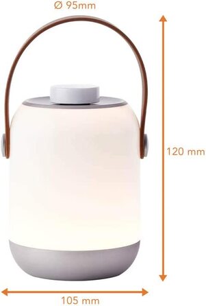 Світлодіодна бездротова настільна лампа Lightbox з акумулятором, портативна, диммована, тепле біле світло, USB зарядка, для фестивалів, кемпінгу, саду, вулична, біла