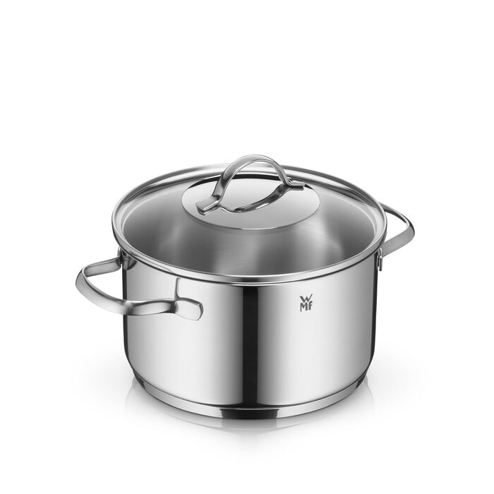 Каструля WMF Provence Plus 2л зі скляною кришкою, 16 см, нержавіюча сталь Cromargan, для індукції та духовки