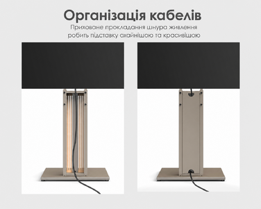 Підставка для телевізора FITUEYES Zen Серія Morandi Gray, дерев'яна, поворотна, регульована по висоті, для телевізорів 32-65 дюймів