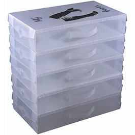 Коробка для зберігання взуття Loywe 52x30x11 см, для чобіт, прозора